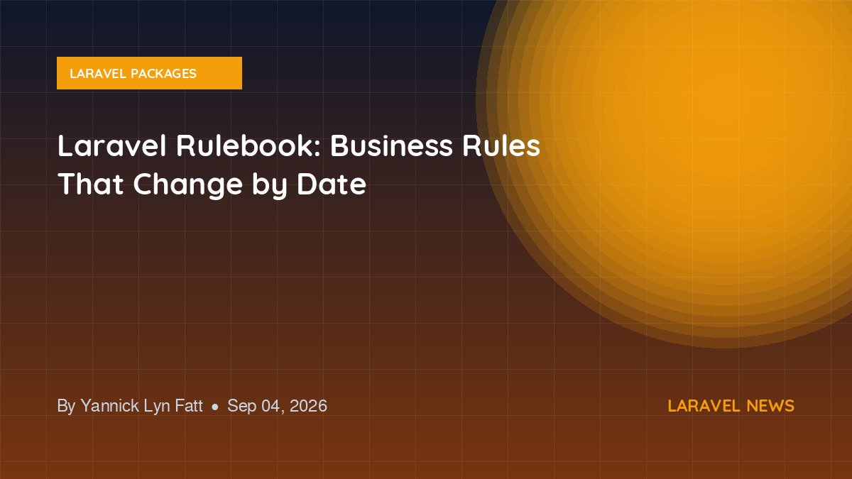 Laravel Rulebook: Business Rules That Change by Date